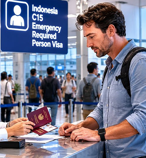 Indonesia C15 Emergency Required Person Visa